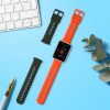 Set 2 Curele Kwmobile pentru Huawei Watch Fit 2, Verde inchis/Portocaliu, Silicon, KWM000016VU007C