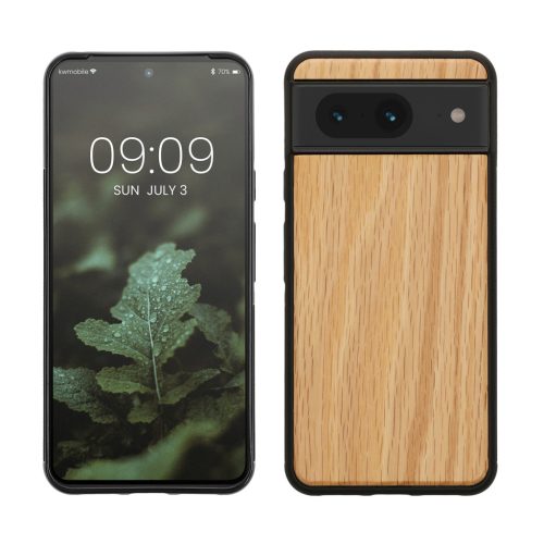Husa Google Pixel 8, Maro, Lemn/Silicon, KWM0000208X003C