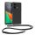 Husa cu jnur Xiaomi Redmi Note 13, Transparent/Negru, Silicon, KWM000020MV001C
