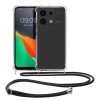 Husa cu jnur Xiaomi Redmi Note 13, Transparent/Negru, Silicon, KWM000020MV001C