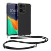 Husa Xiaomi Redmi Note 13 Pro, Transparent/Negru, Silicon, KWM000020MW001C