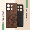 Husa Xiaomi Redmi Note 13, Maro, Lemn, KWM000020MZ001C