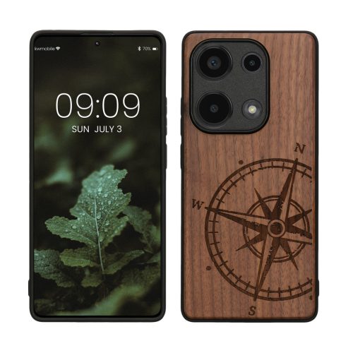 Husa Xiaomi Redmi Note 13 Pro, Maro, Lemn/Silicon, KWM000020NA001C