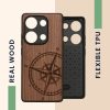 Husa Xiaomi Redmi Note 13 Pro, Maro, Lemn/Silicon, KWM000020NA001C