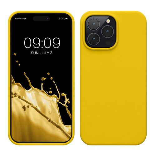 Husa Apple iPhone 14 Pro Max, Galben, Silicon, KWM000016NL038C
