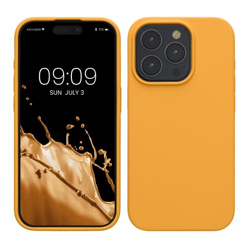 Husa Apple iPhone 15 Pro, Portocaliu, Silicon, KWM000020CC022C