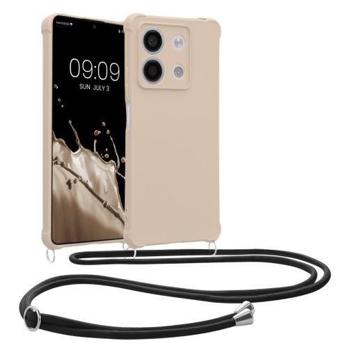 Husa cu jnur Xiaomi Redmi Note 13, Crem, Silicon, KWM000020NC002C