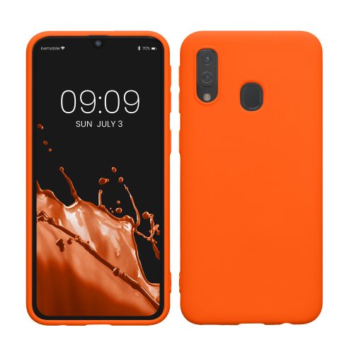 Husa Samsung Galaxy A40, Portocaliu, Silicon, KWM000009ZX032C