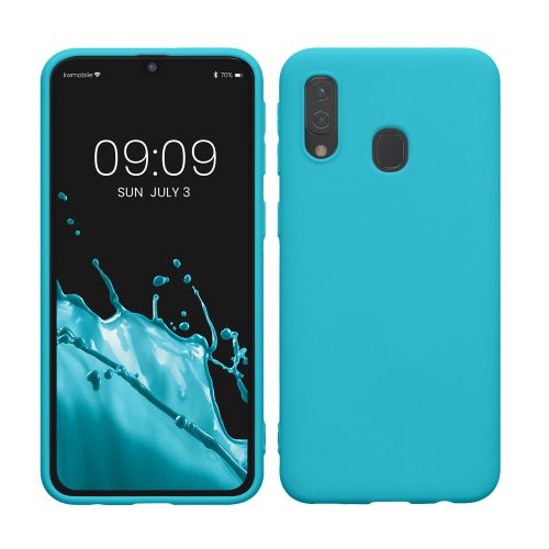 Husa Samsung Galaxy A40, Albastru deschis, Silicon, KWM000009ZX034C