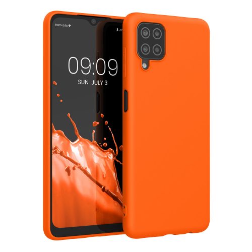 Husa Samsung Galaxy A12, Portocaliu, Silicon, KWM000012BL058C