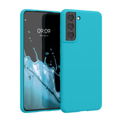 Husa Samsung Galaxy S21, Albastru deschis, Silicon, KWM000012BS041C