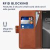 Husa Google Pixel 7a, Roz deschis/Maro, Textil/Silicon, KWM000020NO001C