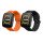 Set 2 Curele Kwmobile pentru Amazfit Bip 5/GTR 4, Negru/Portocaliu, Silicon, KWM000024YT005C
