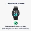 Set 2 Huse Kwmobile pentru Samsung Galaxy Watch 5, Transparent/Negru, Plastic, KWM000024ZL002C