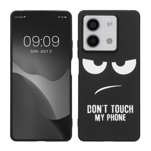 Husa Xiaomi Redmi Note 13, Negru/Alb, Silicon, KWM000020NQ001C