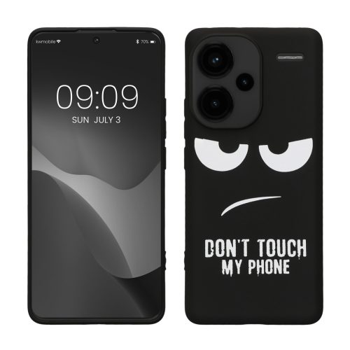 Husa Xiaomi Redmi Note 13 Pro Plus 5G, Negru/Alb, Silicon, KWM000020NR001C