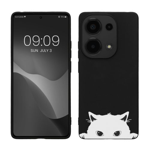 Husa Xiaomi Redmi Note 13 Pro, Negru/Alb, Silicon, KWM000020NT002C
