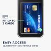 Husa cu slot card Apple iPhone 12/iPhone 12 Pro, Transparent, Policarbonat, KWM000022RD001C