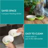 Castron dublu Navaris anti-varsare pentru animale mici, ceramica, NAV000013SF003C