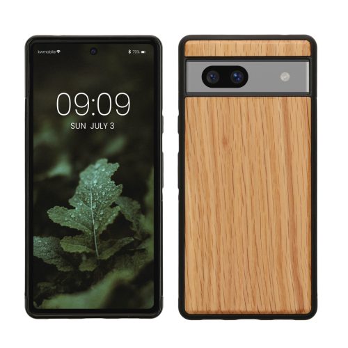 Husa Google Pixel 7a, Maro, Lemn/Silicon, KWM000019YJ003C