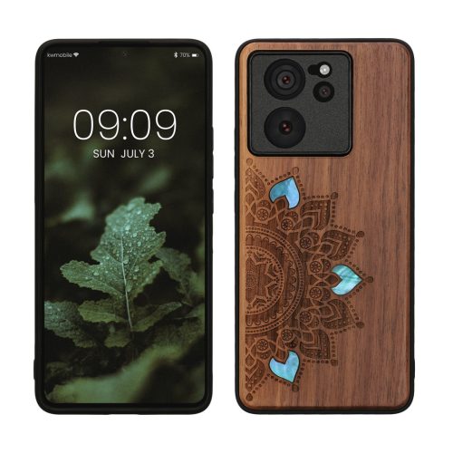 Husa Xiaomi 13T/13T Pro, Maro, Lemn/Silicon, KWM000020IR004C