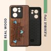 Husa Xiaomi 13T/13T Pro, Maro, Lemn/Silicon, KWM000020IR004C