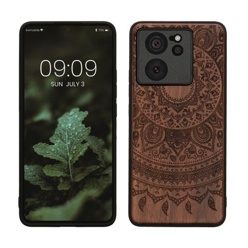 Husa Xiaomi 13T/13T Pro, Maro, Lemn/Silicon, KWM000020IR005C