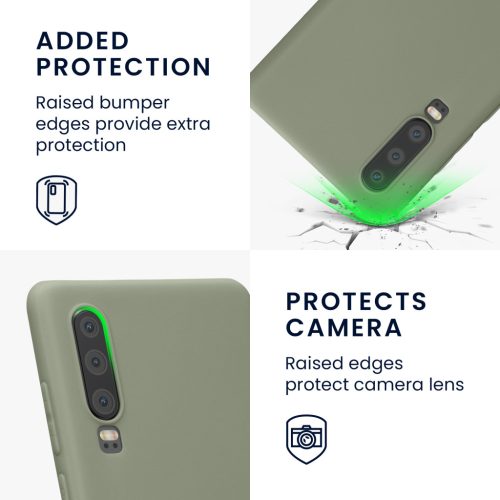 Husa Huawei P30, Verde deschis, Silicon, KWM000009MF019C