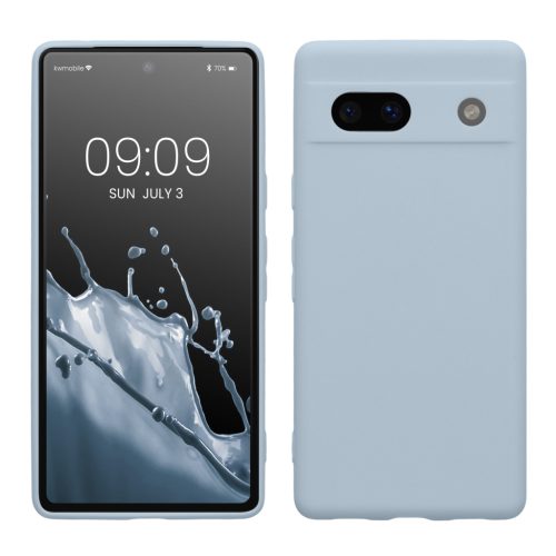 Husa Google Pixel 7a, Albastru deschis, Silicon, KWM000019YF021C