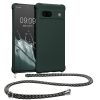 Husa cu jnur Google Pixel 7a, Verde inchis, Silicon, KWM000019YH008C