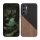 Husa Samsung Galaxy A35, Maro/Negru, Lemn/Silicon, KWM000021QY001C
