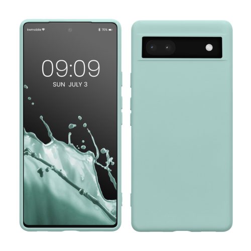 Husa Google Pixel 6a, Verde deschis, Silicon, KWM000015OO017C