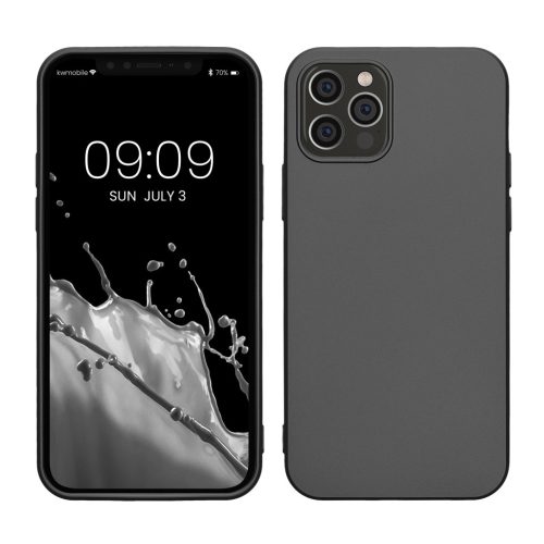 Husa Apple iPhone 12/iPhone 12 Pro, Gri, Silicon, KWM000013WJ007C
