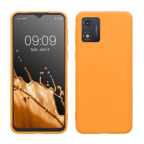 Husa Motorola Moto E13, Portocaliu, Silicon, KWM000018HK007C