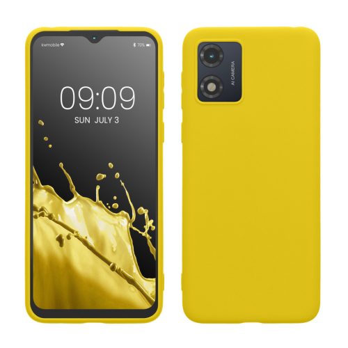 Husa Motorola Moto E13, Galben, Silicon, KWM000018HK008C