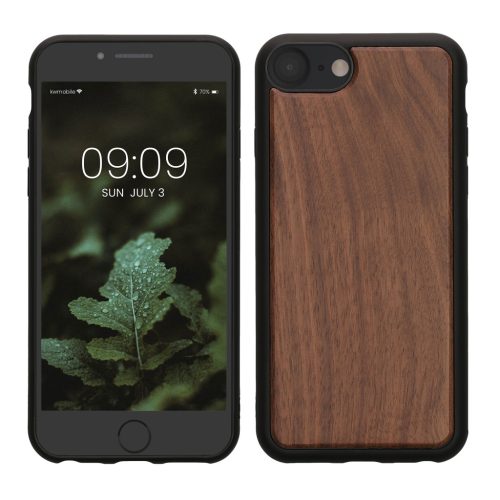 Husa Apple iPhone SE (2022)/iPhone SE (2020)/iPhone 8, Maro, Lemn/Silicon, KWM000022RU001C