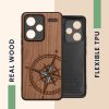 Husa Xiaomi Redmi Note 13 Pro Plus 5G, Maro, Lemn/Silicon, KWM000020KL004C