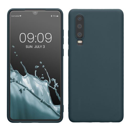 Husa Huawei P30, Verde inchis, Silicon, KWM000009MF023C