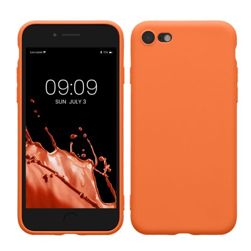Husa Apple iPhone SE (2022)/iPhone SE (2020)/iPhone 8, Portocaliu, Silicon, KWM0000083F058C