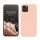 Husa Apple iPhone 12/iPhone 12 Pro, Crem, Silicon, KWM0000129A058C