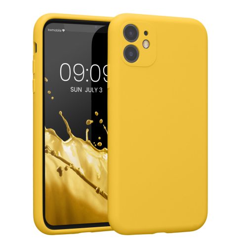 Husa Apple iPhone 11, Galben, Silicon, KWM000016XQ012C