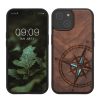 Husa Apple iPhone 15, Maro, Lemn/Silicon, KWM000020EG002C