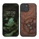 Husa Apple iPhone 15, Maro, Lemn/Silicon, KWM000020EG002C