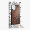 Husa Apple iPhone 15, Maro, Lemn/Silicon, KWM000020EG002C