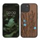 Husa Apple iPhone 15, Maro, Lemn/Silicon, KWM000020EG003C