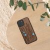 Husa Apple iPhone 15, Maro, Lemn/Silicon, KWM000020EG003C