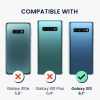 Husa Samsung Galaxy S10, Roz deschis/Maro, Textil/Silicon, KWM000021SD001C