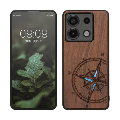 Husa Xiaomi Redmi Note 13 Pro 5G, Maro, Lemn/Silicon, KWM000020MN003C