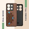 Husa Xiaomi Redmi Note 13 Pro 5G, Maro, Lemn/Silicon, KWM000020MN004C