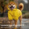 Pelerina de ploaie cu gluga pentru caini Navaris, impermeabila, M, galben, NAV000039UR003C